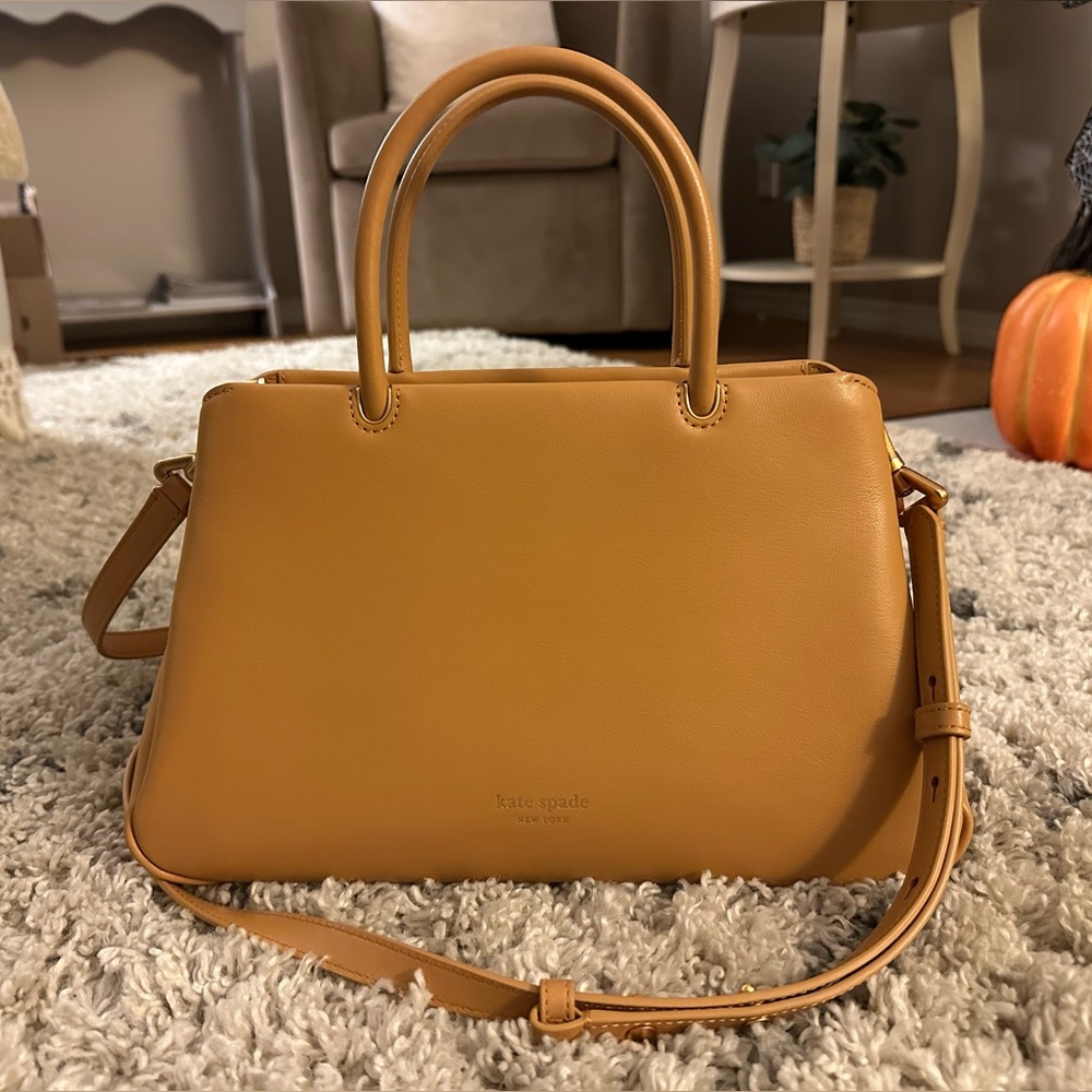 Kate Spade Grace Satchel caramel corn smooth leather